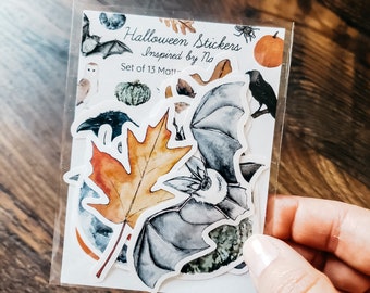 Halloween Natur Sticker Set mit 13 Stück