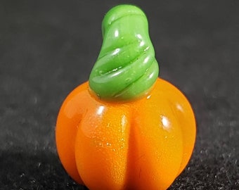Pumpkin Necklace / Glass Pumpkin / Halloween Jewelry
