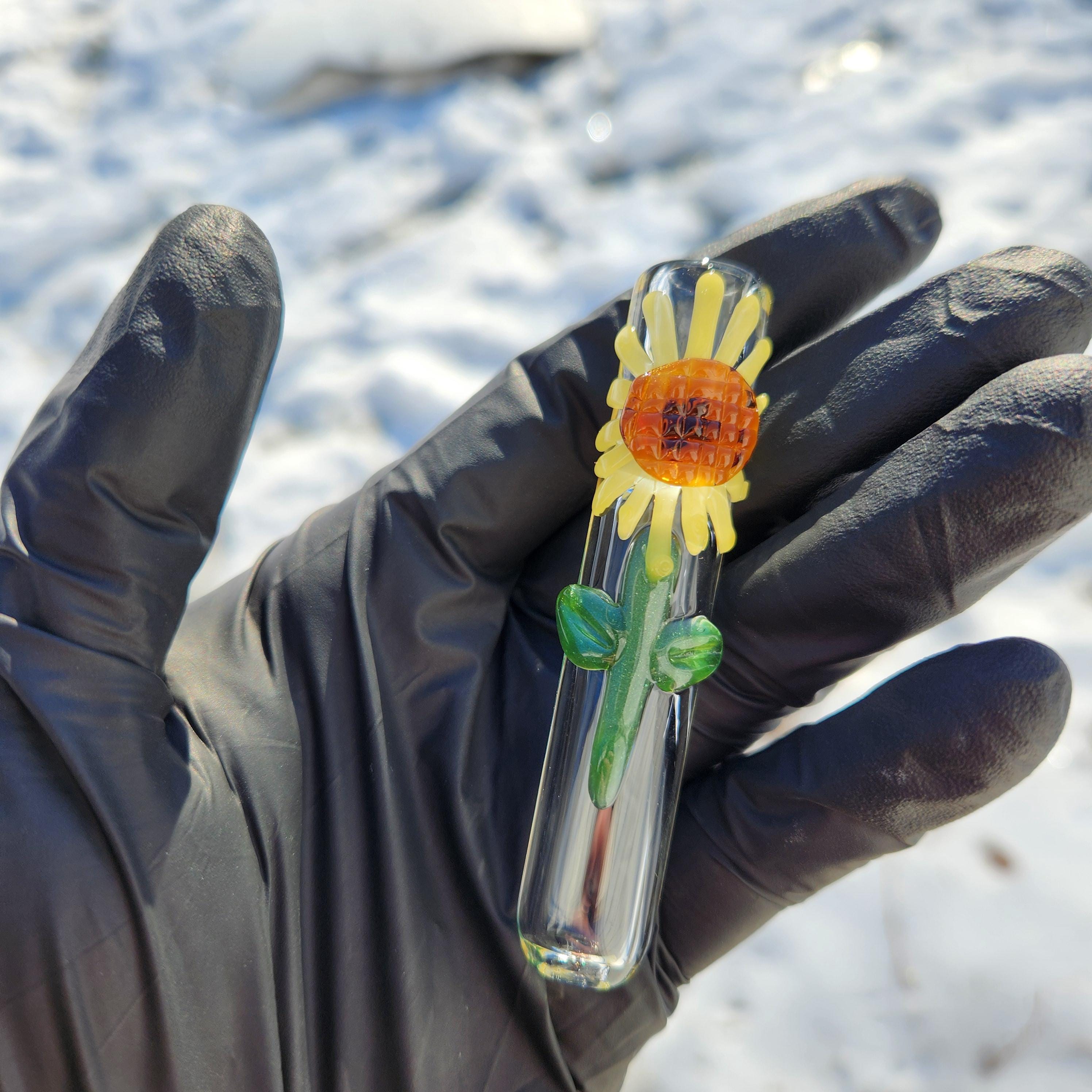 sunflower tobacco bowl Glass Sunflower Pipe