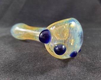 Rainbow Fume Pipe / Gold and Silver Fume / Color Changing Glass / Glass Smoking Bowl