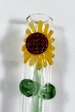 Sunflower Glass Pipe / Sunflower Bowl / Flower Pipe / Glass Pipe / Smoking Bowl / Sunflower / Flower / Yellow / Brown / Green