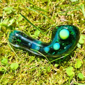 Experimentell grön fritt Sherlock / grönt glaspipa / rökskål / grön
