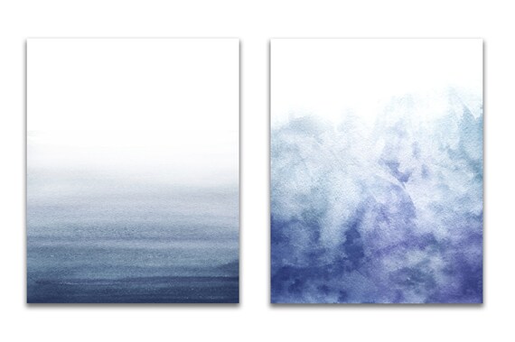 Ombre Watercolor Navy Blue Ombre Backgrounds For Personal And Small Commercial Use