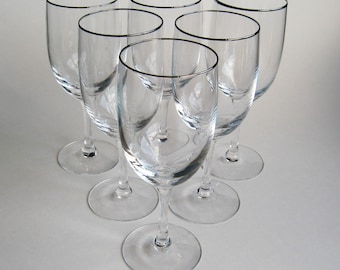 Water Glass Goblet Fostoria Crystal Invitation Pattern Platinum