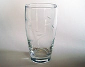 Libbey Highball Glasses - Vintage Cut Floral Barware Tumblers - Set of 3 - Very Good Condition - Mid Century Glass