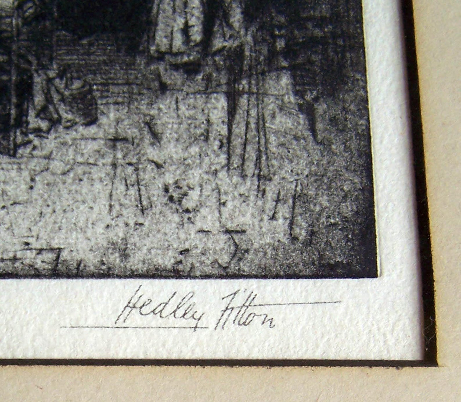 Black and White Print by Hedley Fitton 18591929 Titled Etsy