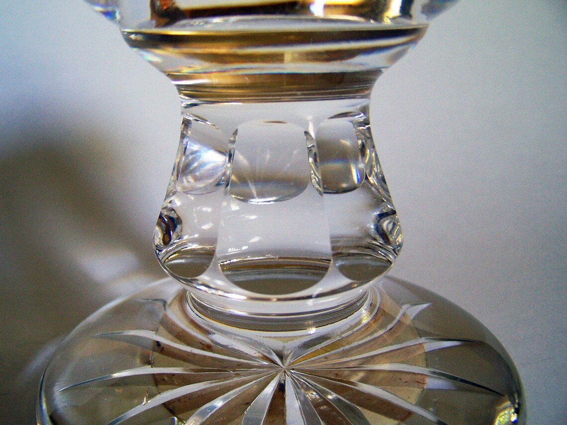 Large Waterford Crystal Candle Holder 3 3/4 Pillar Etsy