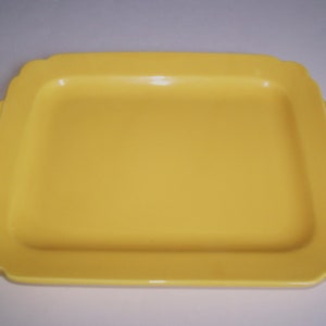Art Deco Platter - 13" Homer Laughlin "Riviera Yellow" Large Rectangular Serving Plate