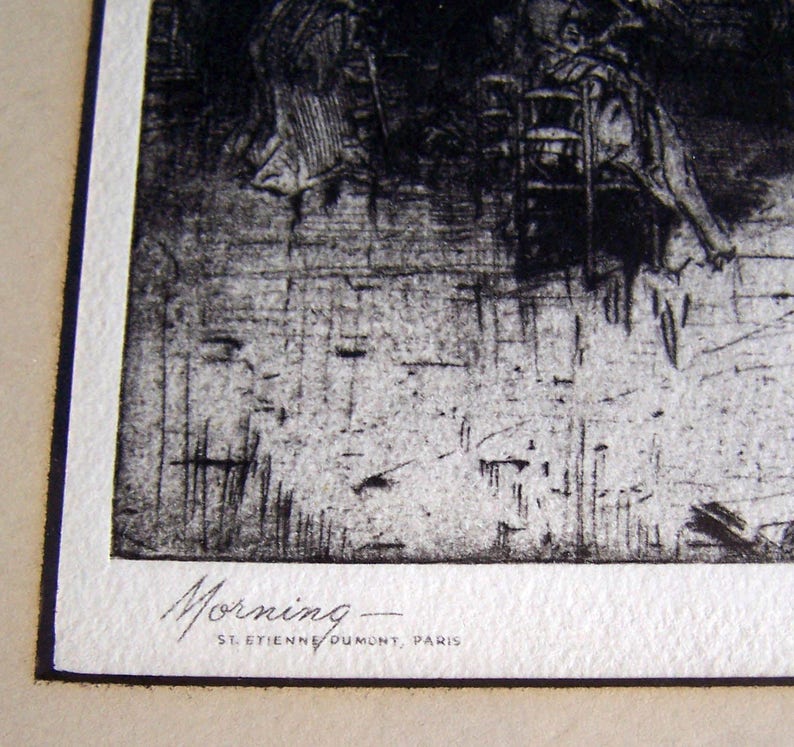 Black and White Print by Hedley Fitton 18591929 Titled Etsy