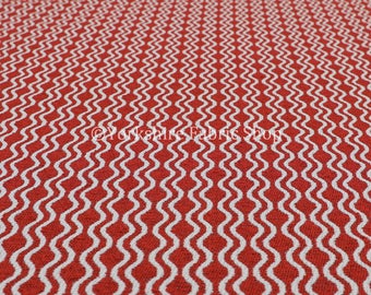 New Soft Quality Chenille Woven Modern Eclipse Pattern Orange Upholstery Fabric
