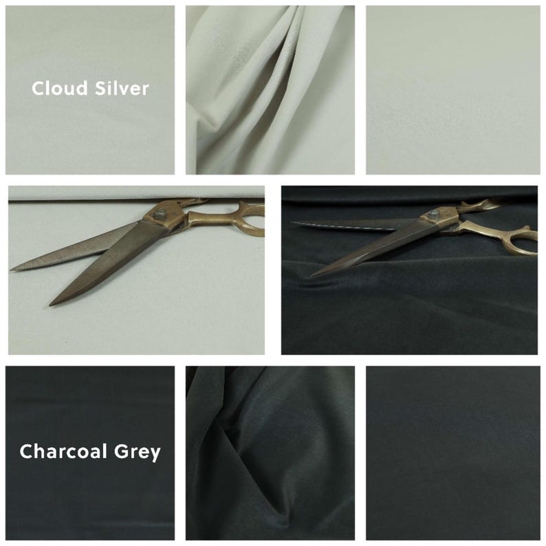 Super Soft Brushed Velvet Upholstery Fabric Curtains, Sofas, Seating, Cushions & Interior Design Soft Hard Wearing Plain Fabrics Per Metre image 7