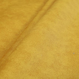 Soft Durable 3 Layer Thick Faux Suede Yellow Colour Upholstery Furnishing Fabric - Sold By The 10 Metre