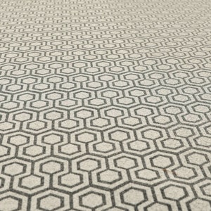 New Modern Geometric Hexagon Pattern Wool Textured Grey White - Etsy