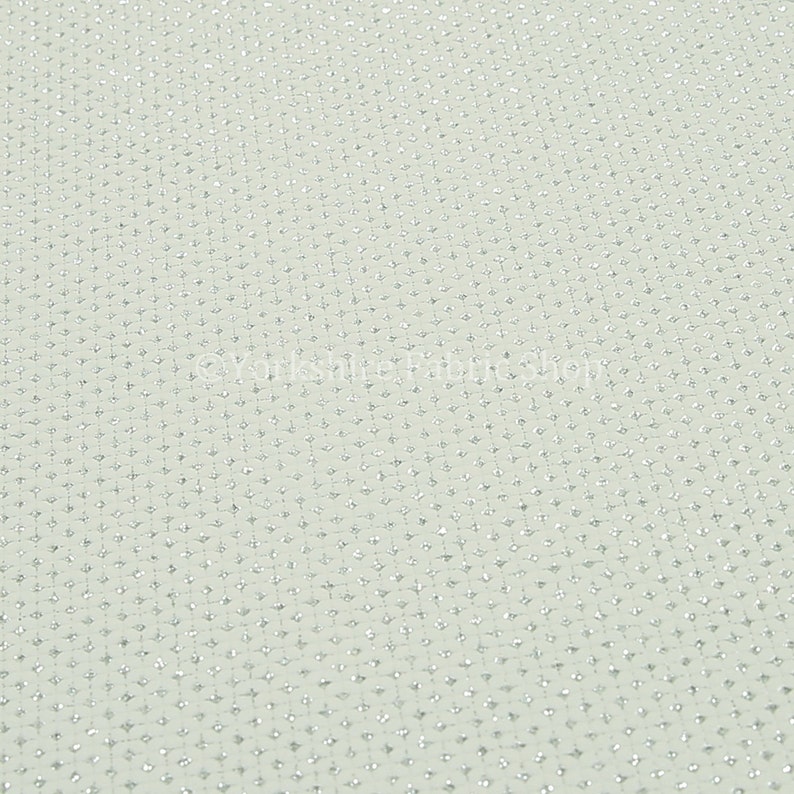 10 Metres Of New Designer Modern Glitter Faux Leather Material White Sparkle Upholstery Fabric For Interior Soft Furnishings Furniture Sofas