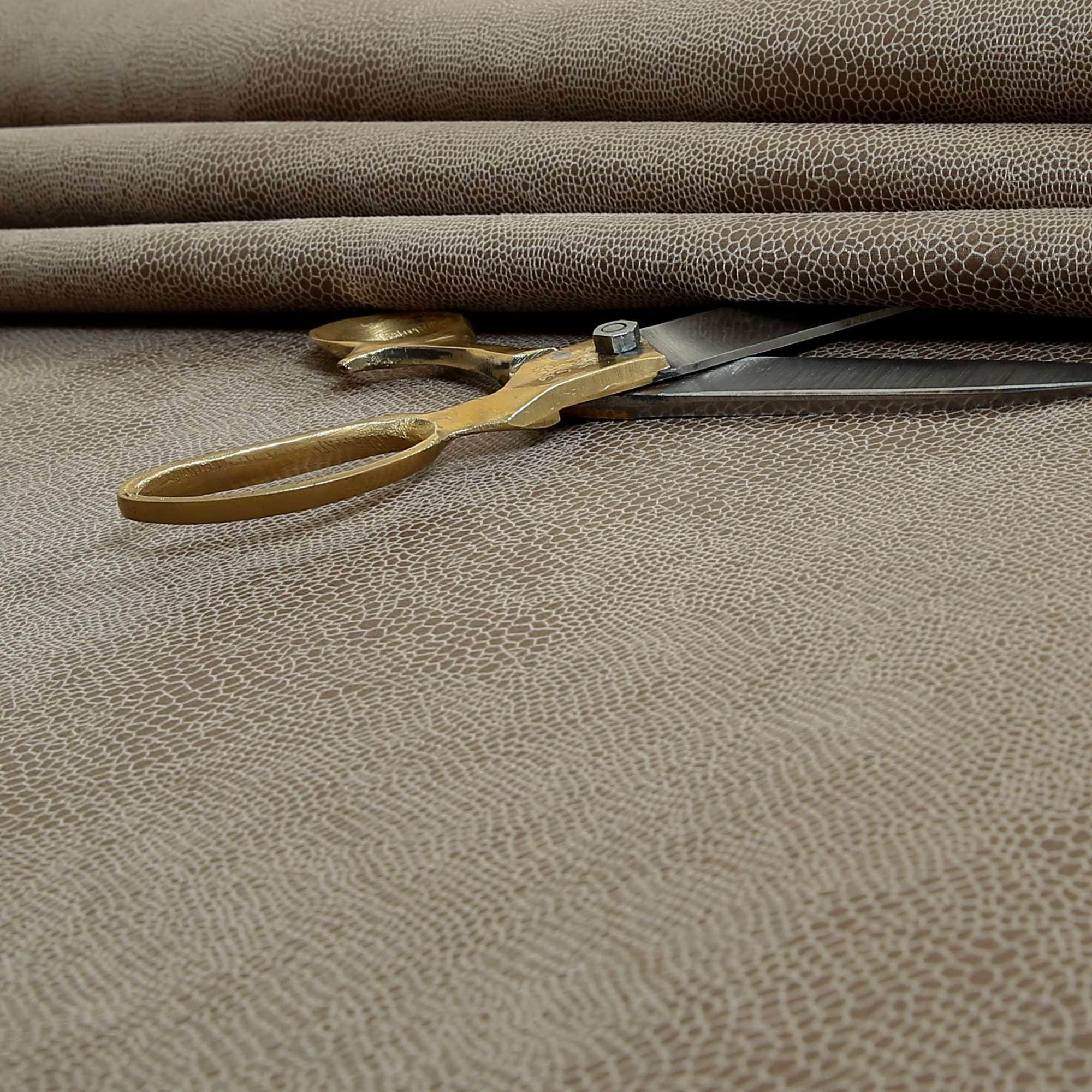 Beige BLACKOUT Faux Suede Polyester Fabric For Curtains Upholstery