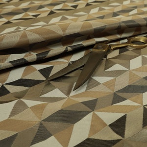 Furnishing Fabrics Geometric Pattern Brown Coloured For Sofas Curtains Upholstery Fabric For Sale By The 1 Metre