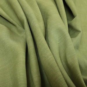 Plain Ottoman Fabric Curtains Upholstery Cotton Canvas Material 140cm Dark Green 