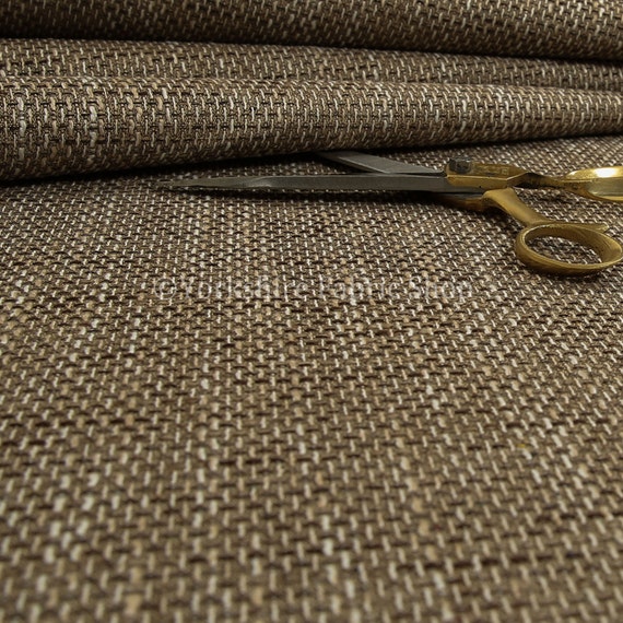 New Heavy Woven Durable Textured Hopsack Grey Fabric Upholstery Curtain Material