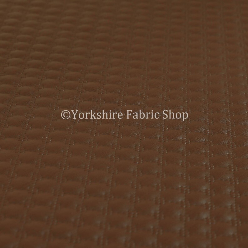 Quilted Textured Soft Vinyl Pattern Faux Leather Upholstery Fabric Brown Colour Sold By The 1 Metre Visual Arts Dyeing Batik Efp Osteology Org