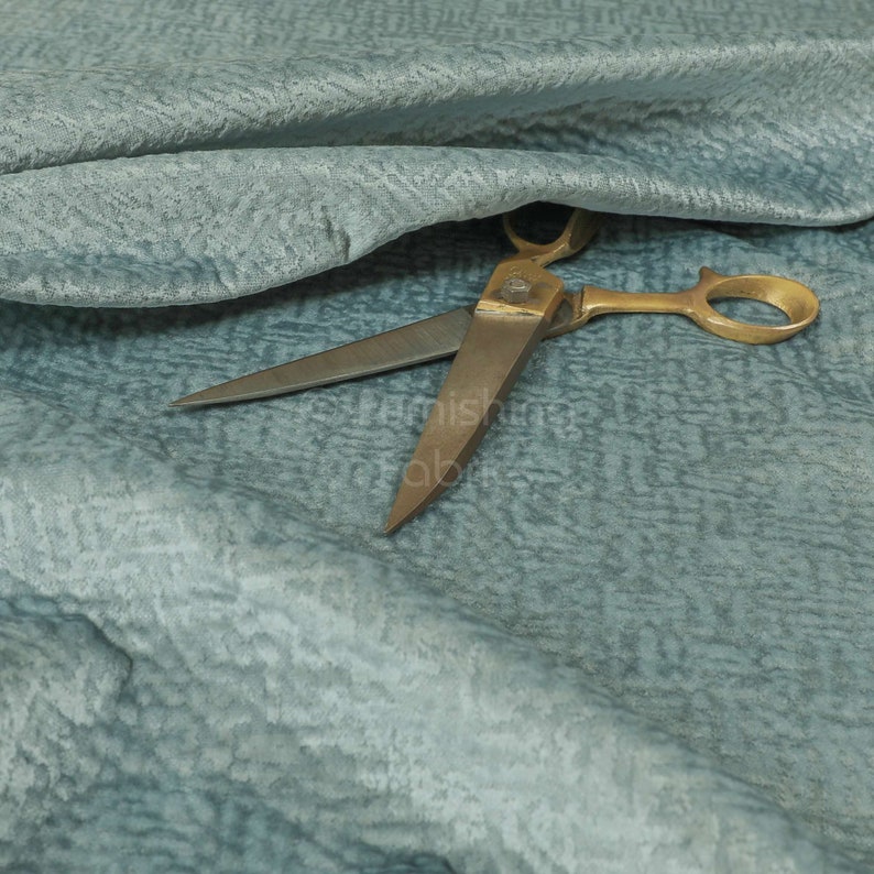 New Furnishing Upholstery Luxury Quality Soft Textured Velvet Fabric In Baby Blue Colour For Sofas Curtains Sold By The Metre