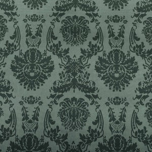 Soft Quality Printed Velvet Damask Pattern Grey Curtain Furnishing Upholstery Fabric - Sold By The 1 Metres Fabric