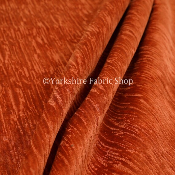 Quality Soft Textured Orange Velvet Velour Upholstery Curtains Etsy