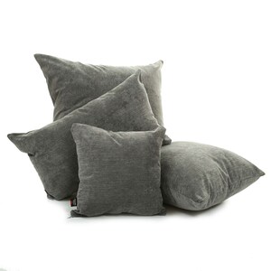 New  Soft Chenille Fabric Cushion In Grey Colour - 4 Sizes Available - British Handmade - Cushion Cover Only