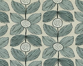 Telas de tapicería de chenilla con estampado floral azul uniforme en gris para sofás, cortinas, asientos, sillas y muebles.