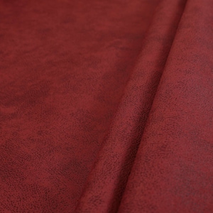 Soft Durable 3 Layer Thick Faux Suede Red Colour Upholstery Furnishing Fabric - Sold By The 10 Metre