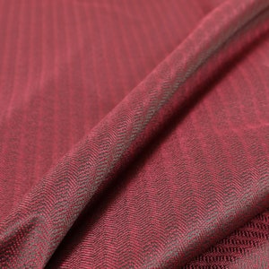 Herringbone Pattern Semi Plain Medium Weight Upholstery Fabric Grey Pink Colour