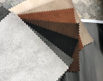 Soft Matt Finish Distressed Faux Leather Upholstery Fabric For Vehicle Trimmings & Interior Design Soft Hard Wearing Fabrics Per Metre