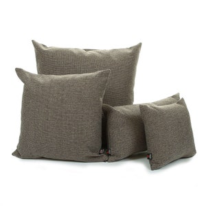 New Thick Woven Hopsack Textured Cushion In Brown Colour - 4 Sizes Available - Cushion Cover Only - British Handmade