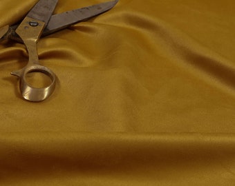 Durable Lightweight Soft New Gold Colour Faux Suede Fabrics Interior Upholstery Fabric - Sold By The Metre