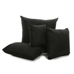 New Bubble Effect Chenille Soft Velvet Feel Plain Black Fabric Cushion - 4 Sizes Available - Cushion Cover Only - British Handmade