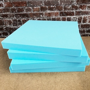 Blue Memory Foam Upholstery Seat Chair Pads - 20&quot; x 20&quot; x 2&quot; / 51cm x 51cm x 5cm - Perfect For DIY & Crafters