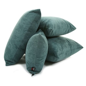 New  Soft Chenille Fabric Cushion In Teal Colour - 4 Sizes Available - British Handmade - Cushion Cover Only