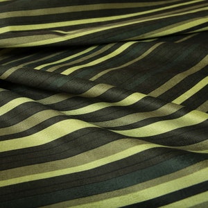 10 Metres Of British Designed Vertical Striped Pattern In Green Lime Soft Chenille Like Velvet Upholstery Fabrics For Home Curtain Sofas