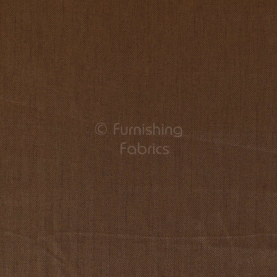 New Furnishing Soft Brown Herringbone Chenille Textured Hardwearing Upholstery 