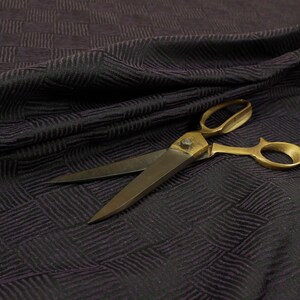 Purple Black Colour Small Striped Vertical Horizontal Pattern Upholstery Fabrics