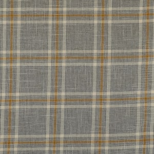 New Furnishing Fabric Textured Quality New Woven Tartan Pattern Upholstery In Silver Yellow Colour Sold By The Metre