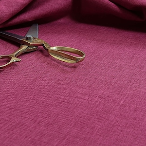 Strapazierfähiger Leineneffekt wie Chenille Polsterstoff einfarbig rosa Stoff für neue Einrichtung Vorhänge Sofas Home Interior - Meterware