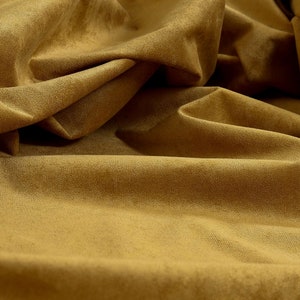 10 Metres Of New Designer Luxury Quality Soft Crushed Velvet Texture Chenille Upholstery Fabric Gold Colour For Sofas Furniture Textiles