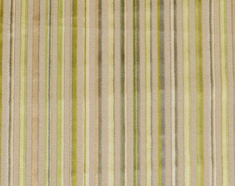 Striped Green Pattern Velvet Upholstery Fabrics For Sofas, Curtains, Seating, Chairs & Furniture