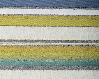 White Green Blue Striped Pattern Chenille Upholstery Fabrics For Sofas, Curtains, Seating, Chairs & Furniture