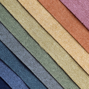 Recycled Chenille Upholstery Fabric Textured Furnishing Water Repellent Sofa