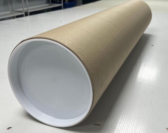 Big Strong Postal Tubes Cardboard Packing - 100cm Long - Includes 2 x Cap Ends
