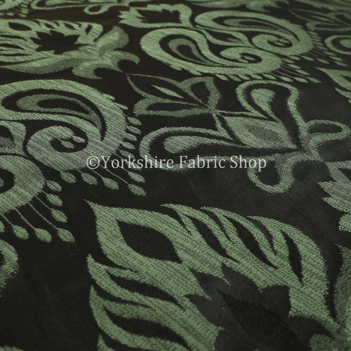 Large Floral Damask Pattern Upholstery Curtain Furnishing Etsy