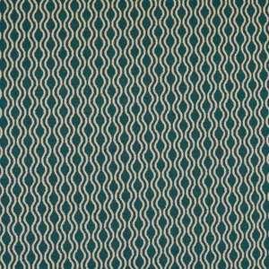 New Soft Quality Chenille Woven Modern Eclipse Pattern Teal Blue Upholstery Fabric - Sold By The 10 Metre Length Fabric