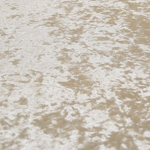 New Glamour Shine Flame Treated Velvet Material Upholstery Fabric Quality Hard Wearing In Cream Colour