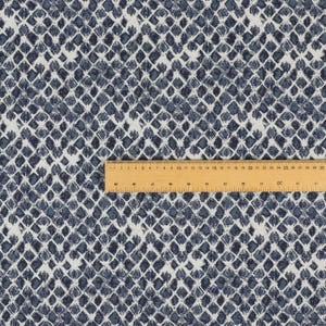 Blue Small Scale Pattern Chenille Upholstery Fabrics For Sofas, Curtains, Seating, Chairs & Furniture image 5